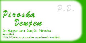 piroska demjen business card