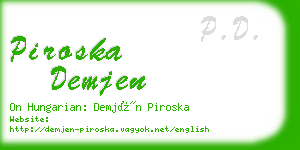 piroska demjen business card